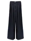 Dries Van Noten Dark Blue Denim Pamplona Wide-leg Jeans In Blue