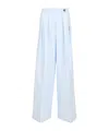 Dries Van Noten Cotton Wide-leg Pants In Light Blue
