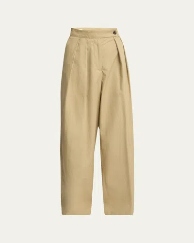 DRIES VAN NOTEN PAMPLONA PLEATED WIDE LEG PANTS