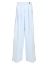 Dries Van Noten Cotton Wide-leg Pants In Blue