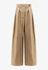 Dries Van Noten Pamplona Wide-leg Pants In Beige