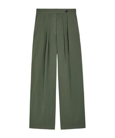 Dries Van Noten Pamplona Wide-leg Stretch-cotton Poplin Trousers In Purple