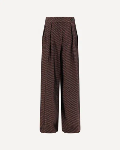 Dries Van Noten Women Pamplonain Wide Leg Pants In Brown
