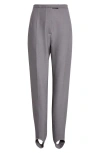 Dries Van Noten Womens Grey Pandora Stirrup Stretch-wool Trousers In Gray