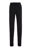 Dries Van Noten Pandoris Button-detailed Wool-mohair Skinny Pants In Black