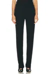 Dries Van Noten Black Trousers With Slits And Buttons Women In Black