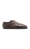 Dries Van Noten Panelled Leather Sneakers In Brown