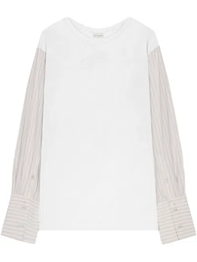 Dries Van Noten Panelled T-shirt In White