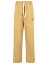 Dries Van Noten Cotton Trousers With Elastic Waistband And Pockets In Beige