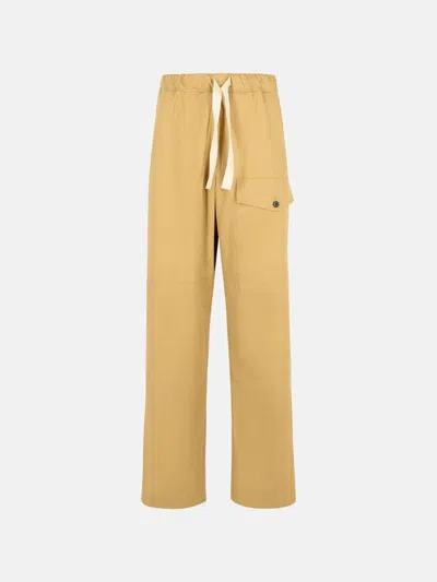 Dries Van Noten 'pannoch' Beige Cotton Pants In Sand