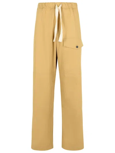 DRIES VAN NOTEN PANNOCH BEIGE COTTON PANTS