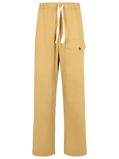 DRIES VAN NOTEN DRIES VAN NOTEN 'PANNOCH' BEIGE COTTON PANTS MEN