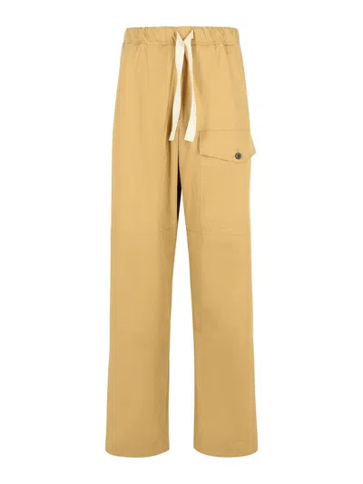 Dries Van Noten Pannoch Beige Cotton Pants In Nude