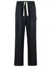 Dries Van Noten Wide Leg Wool Pant With Elastic Waistband