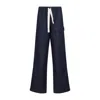 Dries Van Noten Wide Leg Wool Pant With Elastic Waistband