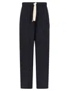 Dries Van Noten Wide Leg Wool Pant With Elastic Waistband