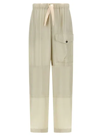 Dries Van Noten Pannoch Drawstring Trousers In Grey