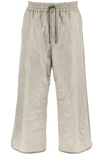 Dries Van Noten Men's Pansbourg Quilt Pant In Neutro