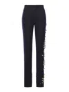 Dries Van Noten Wool Trousers With Jewel Applications In Blue