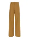 Dries Van Noten 'paxy' Wide Leg Trousers With Front Crease In Brown