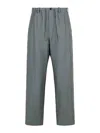 Dries Van Noten Penny Grey Linen Blend Trousers In Gray