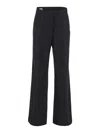 Dries Van Noten Black Wide Trousers In Grey