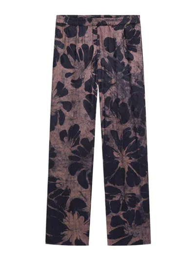 DRIES VAN NOTEN VISCOSE FLORAL TROUSERS