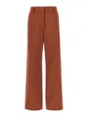 Dries Van Noten High Waist Wide Leg Trousers With Back Pockets In Red