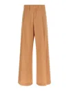 Dries Van Noten Wide Leg Trousers Elastic Waistband In Brown