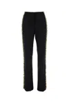 Dries Van Noten Tailored Wool Trousers Featuring Side Embellishments