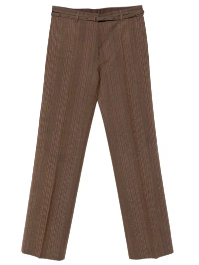 Dries Van Noten Pantaloni Dalla Linea Aderente E Leggermente Svasata In Brown