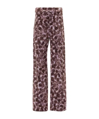 Dries Van Noten Pantera Cotton-blend Straight Pants In Purple