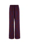 Dries Van Noten Womens Burgundy Puvis Floral-print Wide-leg Satin Trousers