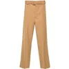 Dries Van Noten Belted Straight-leg Wool-blend Pants