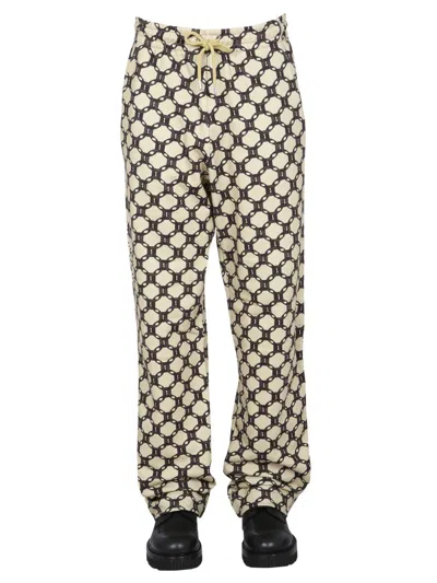 Dries Van Noten Hamer Drawstring Jogging Trousers In Nude