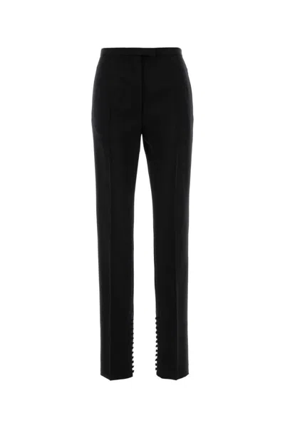 Dries Van Noten Women Black Wool Blend Pandoris Pant In Multi