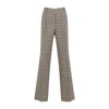 Dries Van Noten Portia Checked Pants In Beige