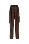 Dries Van Noten Polkar Geo Silk Straight-leg Pants In Black