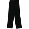 Dries Van Noten Pinstripped Wool Trousers In Black