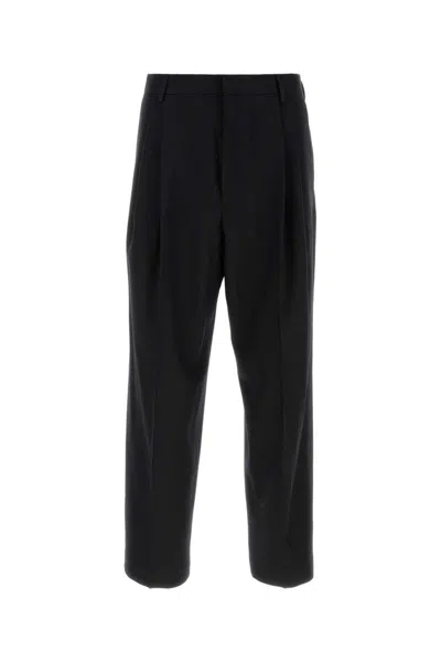 Dries Van Noten Phoenix Trousers Pleated Design In Black