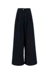 Dries Van Noten Dark Blue Denim Pamplona Wide-leg Jeans In Black