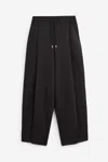 Dries Van Noten Pleated Drawstring Track Pants In Black