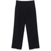 Dries Van Noten Tapered Flanged Pants In Blue