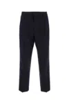 Dries Van Noten Penrud Pinstripe Pleated Wool Trousers In Blue