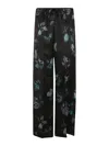 Dries Van Noten Printed Silk Pant In Blue