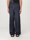 Dries Van Noten Cargo Drawstring Waistband Cotton Trousers In Blue