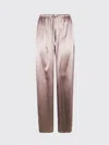 Dries Van Noten Puvis Bis Long 2033 Satin Trousers In Brown