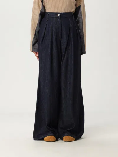 DRIES VAN NOTEN PANTS DRIES VAN NOTEN WOMAN COLOR INDIGO,H00420109