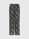 Dries Van Noten Waistband Pants Wide Leg Textured Fabric In Multi