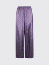Dries Van Noten "puvis Bis Long 2256" Stripe Printed Trousers In Purple